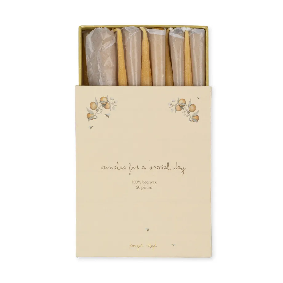 Discount Konges Sløjd 20 pak fødselsdagslys til tog - nature