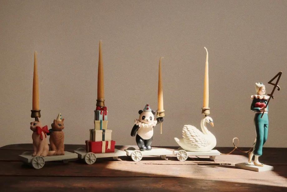 Discount Konges Sløjd 20 pak fødselsdagslys til tog - nature