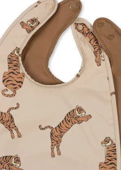 Fashion Konges Sløjd 2 pak hagesmæk - TIGER/TOASTED COCONUT tiger/toastedcoconut