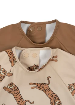 Clearance Konges Sløjd 2 pak hagesmæk - TIGER/TOASTED COCONUT tiger/toastedcoconut