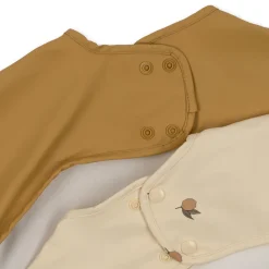 Shop Konges Sløjd 2 pak langærmet hagesmæk - lemon