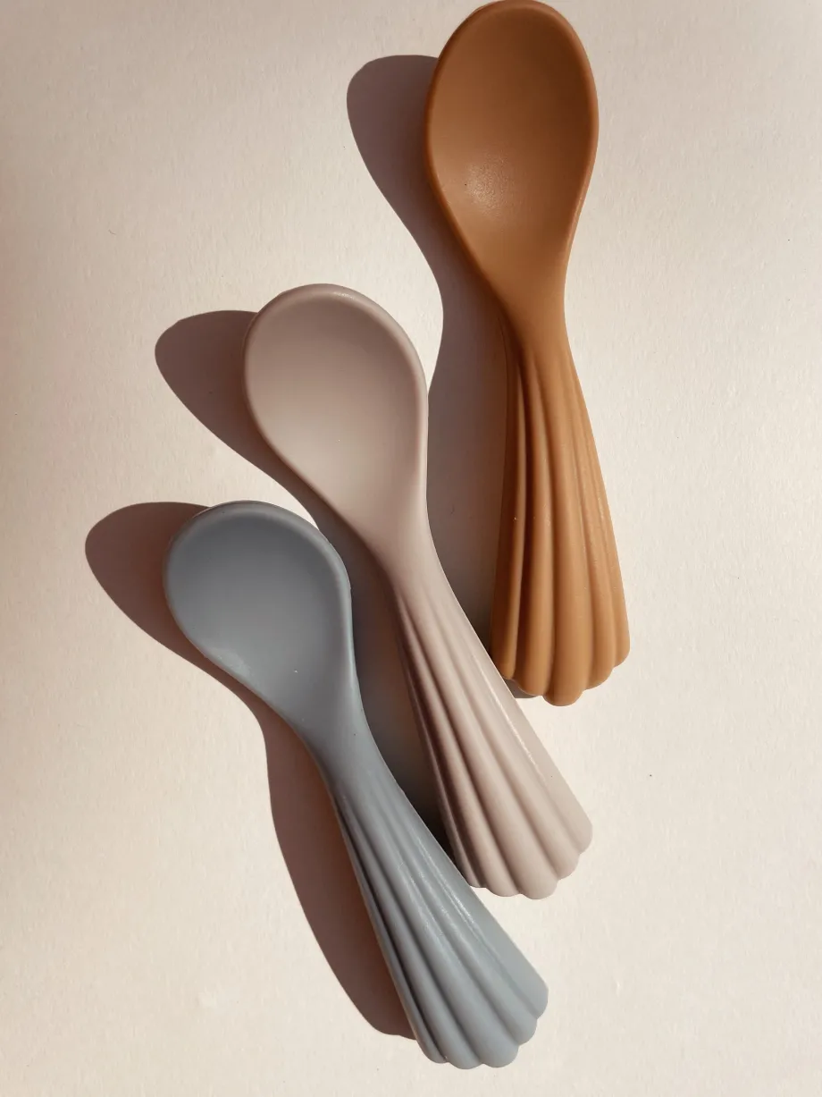 Hot Konges Sløjd 3 pak silikoneskeer - WARM GREY warmgrey