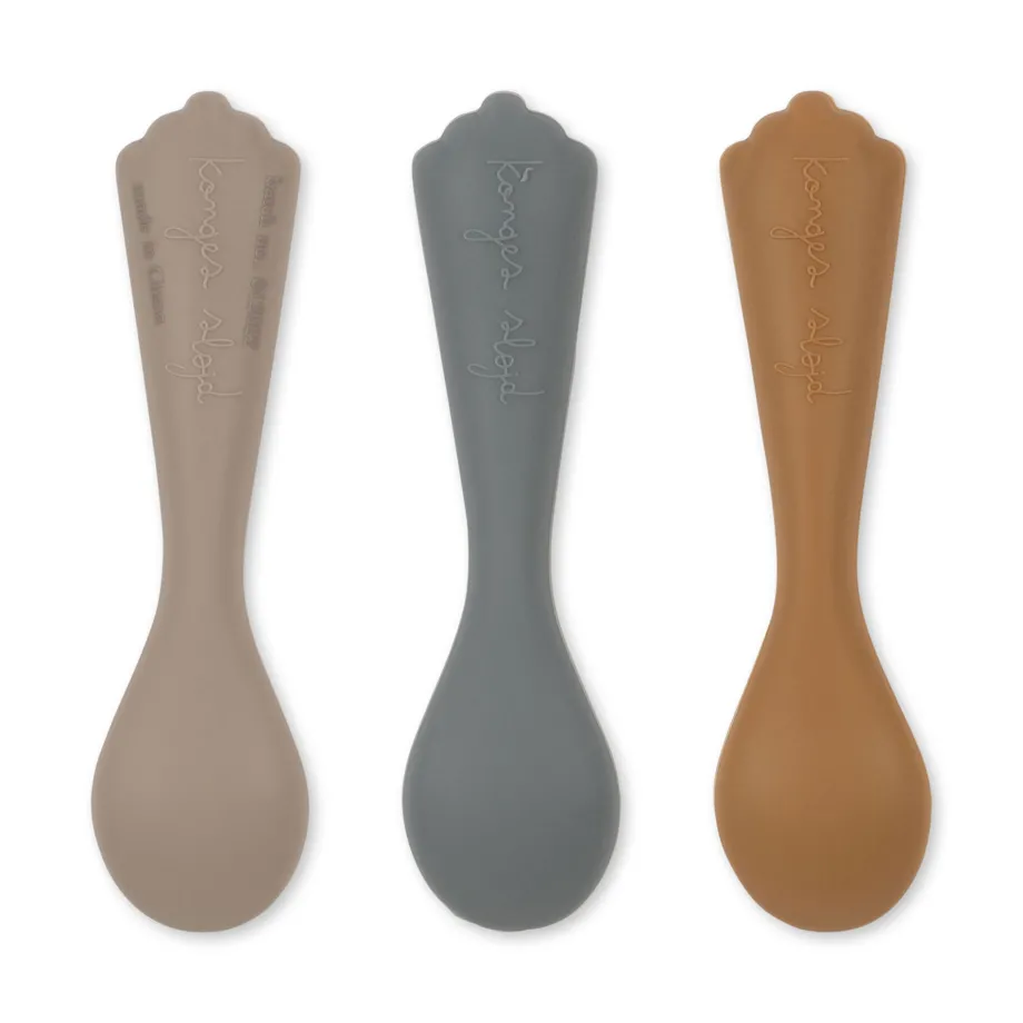 Hot Konges Sløjd 3 pak silikoneskeer - WARM GREY warmgrey