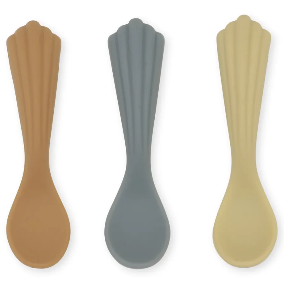 Hot Konges Sløjd 3 pak silikoneskeer - WARM GREY warmgrey