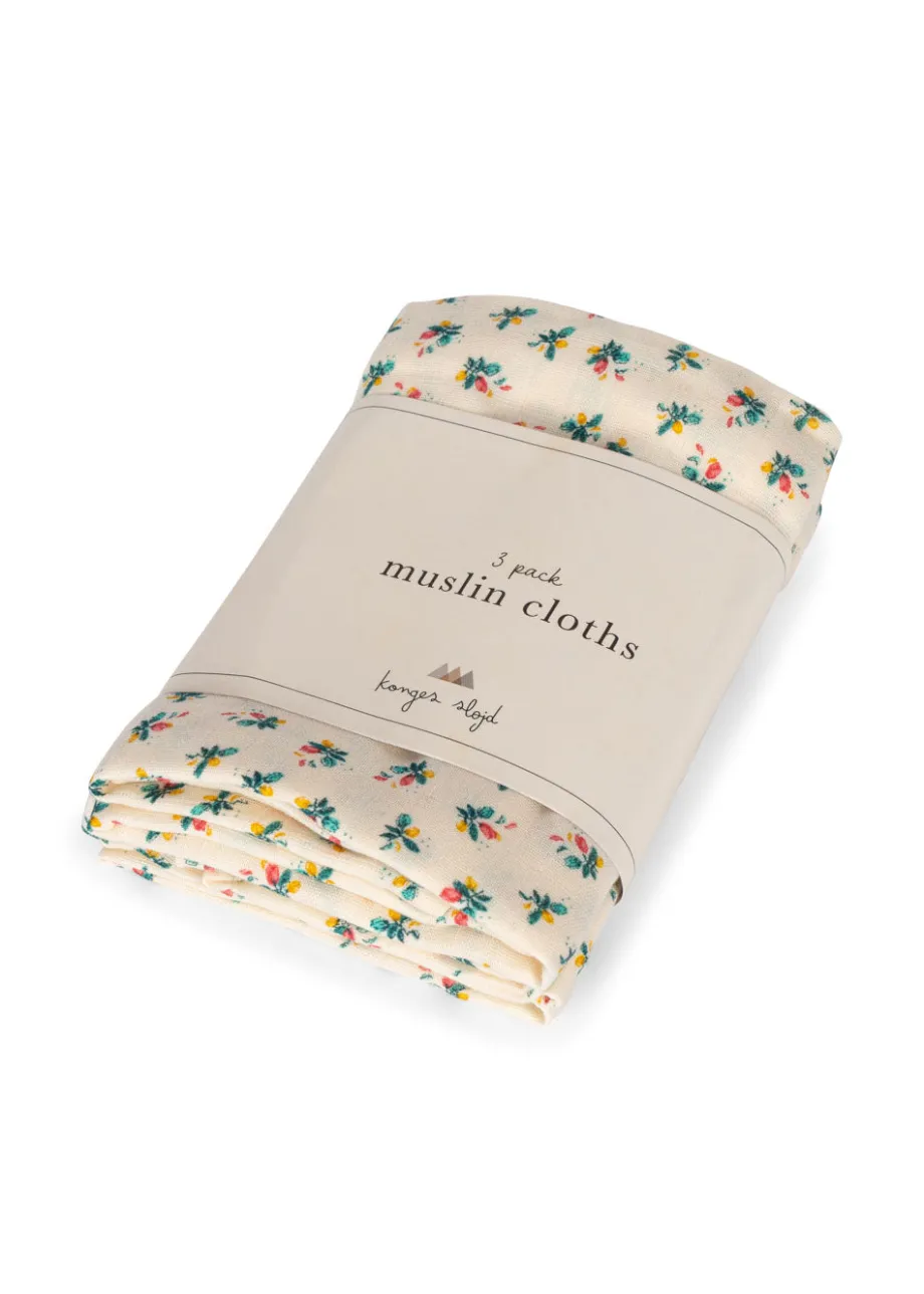 Online Konges Sløjd 3 pak stofbleer - FLEUR COLORÉ fleurcoloré