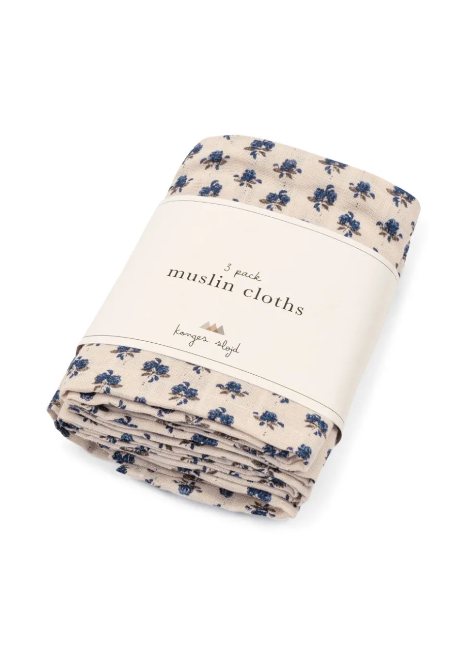 Shop Konges Sløjd 3 pak stofbleer - piccoloblu