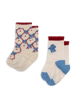 Hot Konges Sløjd 2 pak strømper - BOW MIX bowmix