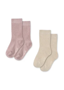 Cheap Konges Sløjd 2 pak strømper - rose/off white rose/offwhite