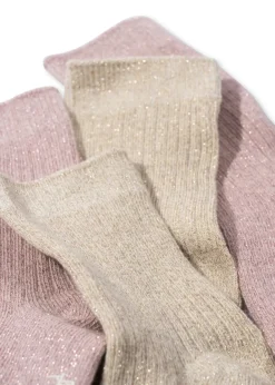 Cheap Konges Sløjd 2 pak strømper - rose/off white rose/offwhite