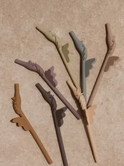 Shop Konges Sløjd 4 pak sugerør - EARTH MIX earthmix