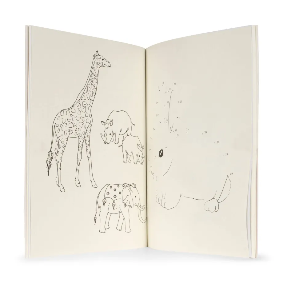 New Konges Sløjd aktivitetsbog med farveblyanter - OFF WHITE offwhite