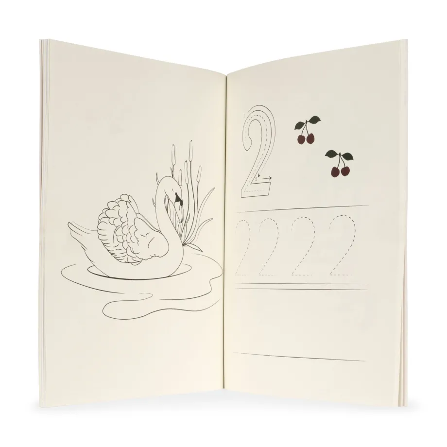 New Konges Sløjd aktivitetsbog med farveblyanter - OFF WHITE offwhite