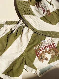 Store Konges Sløjd asnou badebukser - DARK OLIVE/CREAMY WHITE darkolive/creamywhite