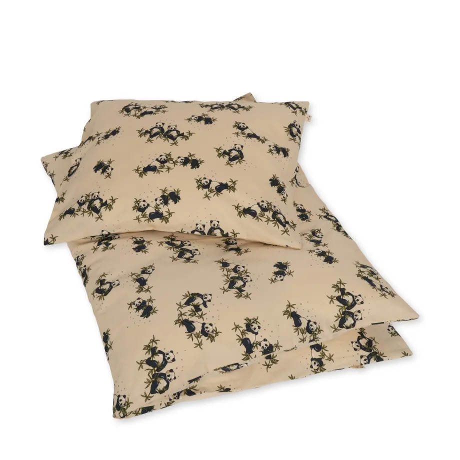 Clearance Konges Sløjd baby sengesæt 70x100 - PANDA NUIT pandanuit