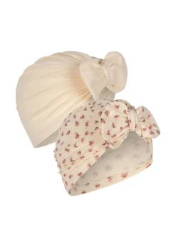 Fashion Konges Sløjd basic 2 pak turban - buttercream/bloomie