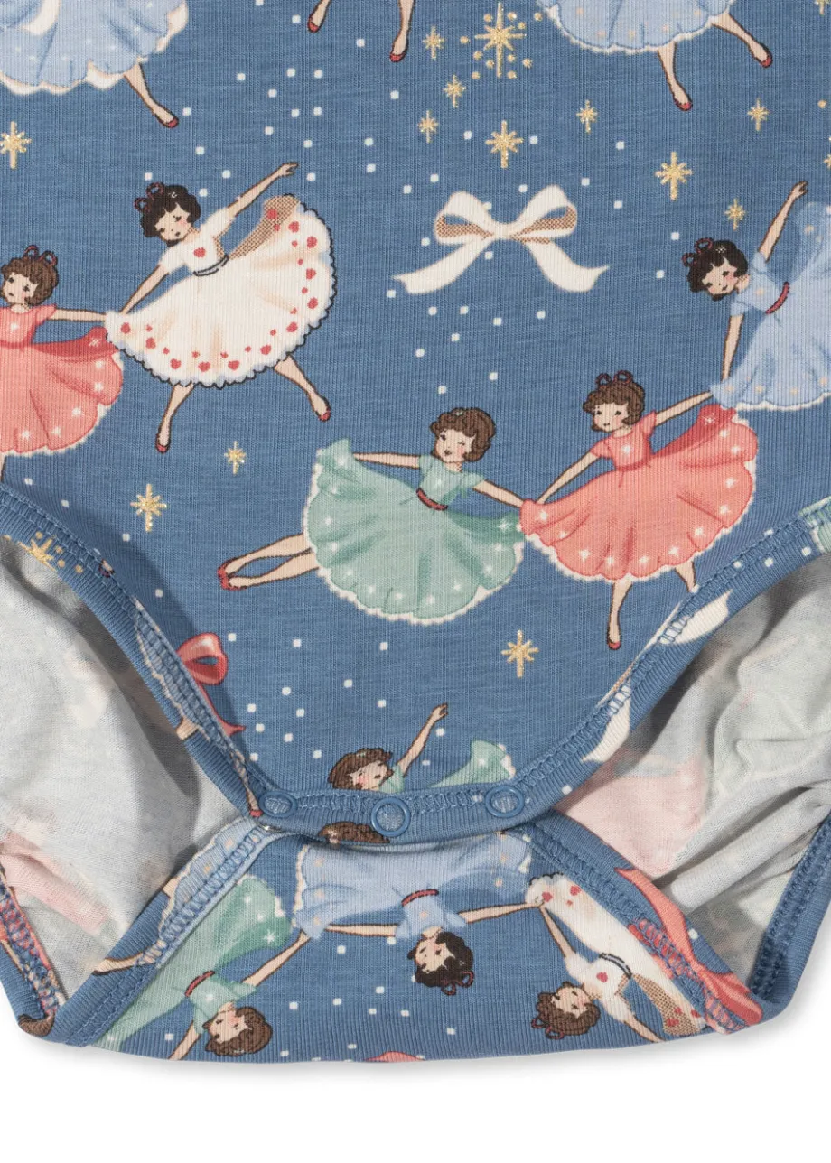 Clearance Konges Sløjd Basic body sæt - snow bow ballerina snowbowballerina