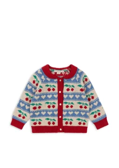 Clearance Konges Sløjd BELOU CARDIGAN - CHERRY STRIPE cherrystripe