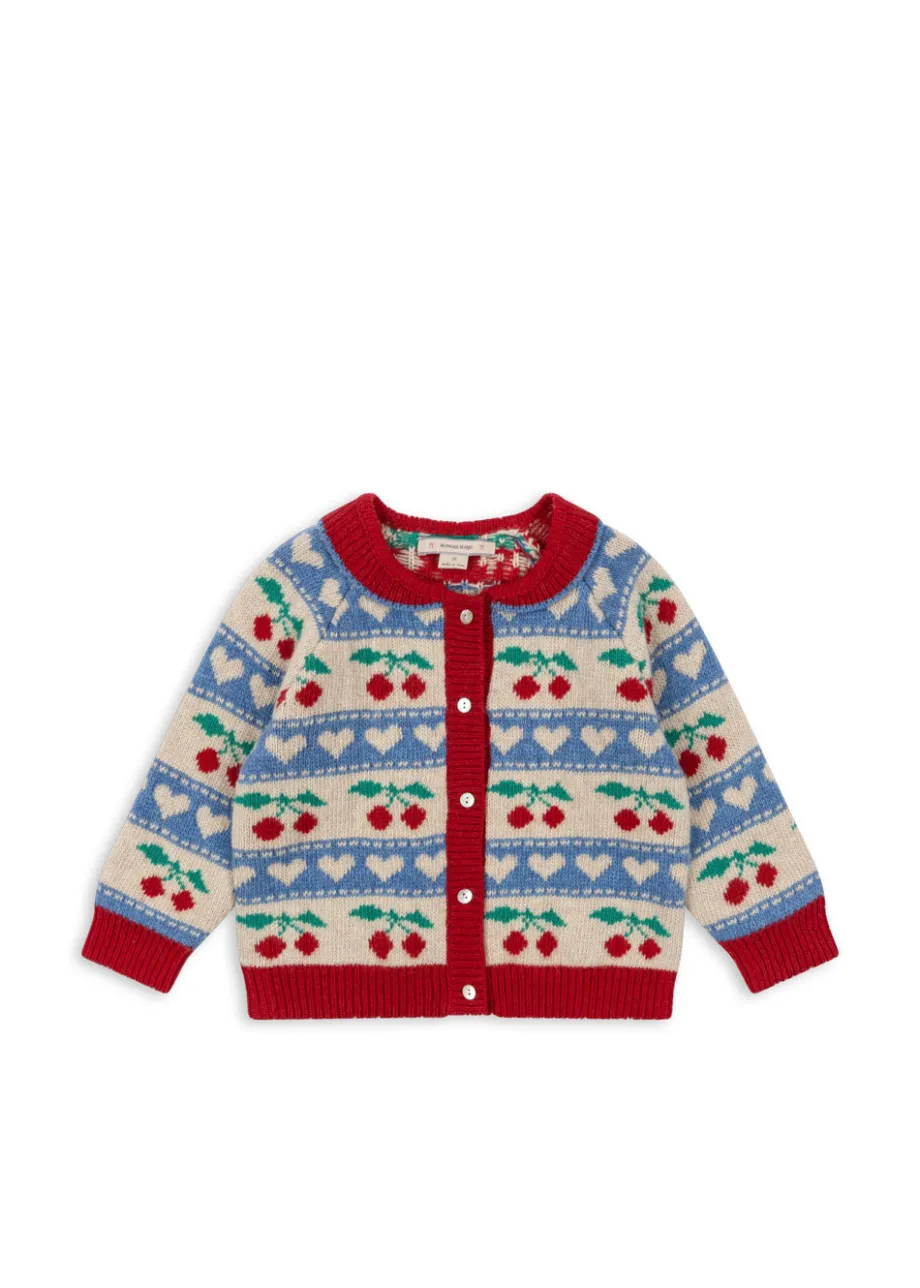 Clearance Konges Sløjd BELOU CARDIGAN - CHERRY STRIPE cherrystripe