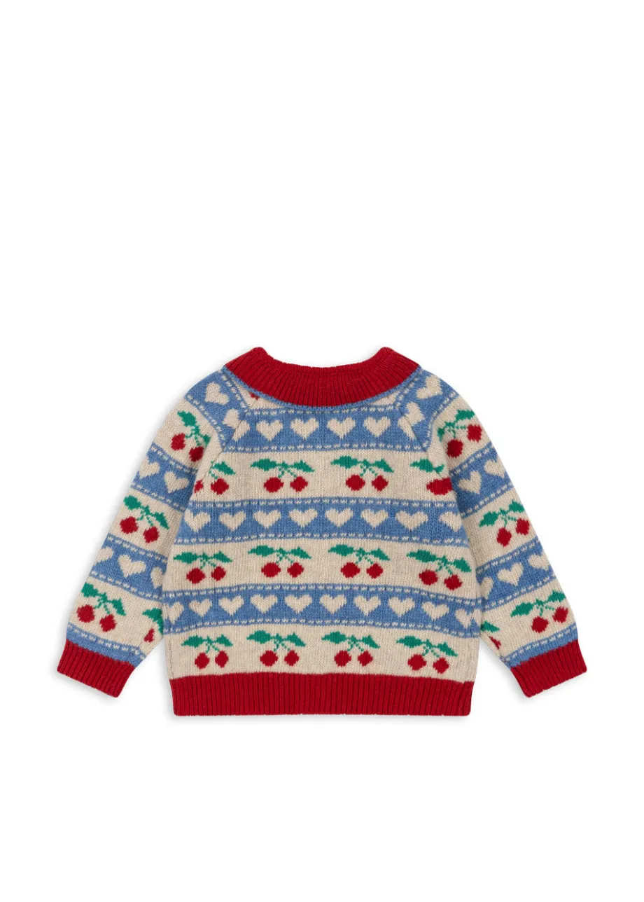 Clearance Konges Sløjd BELOU CARDIGAN - CHERRY STRIPE cherrystripe