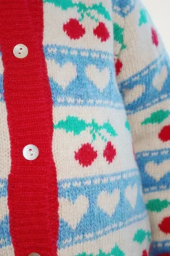Clearance Konges Sløjd BELOU CARDIGAN - CHERRY STRIPE cherrystripe