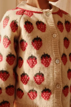 Outlet Konges Sløjd Belou cardigan - strawberry