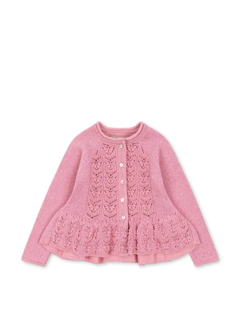 Outlet Konges Sløjd cabby cardigan - powder pink powderpink