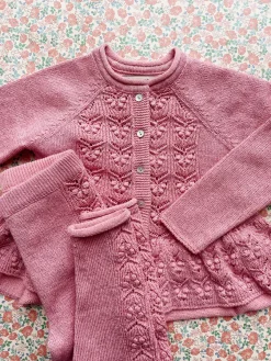Outlet Konges Sløjd cabby cardigan - powder pink powderpink