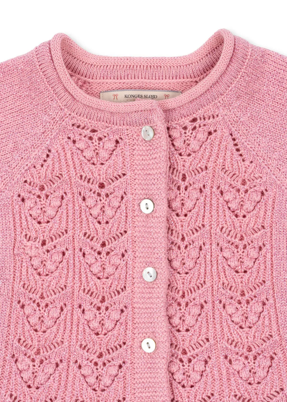 Outlet Konges Sløjd cabby cardigan - powder pink powderpink