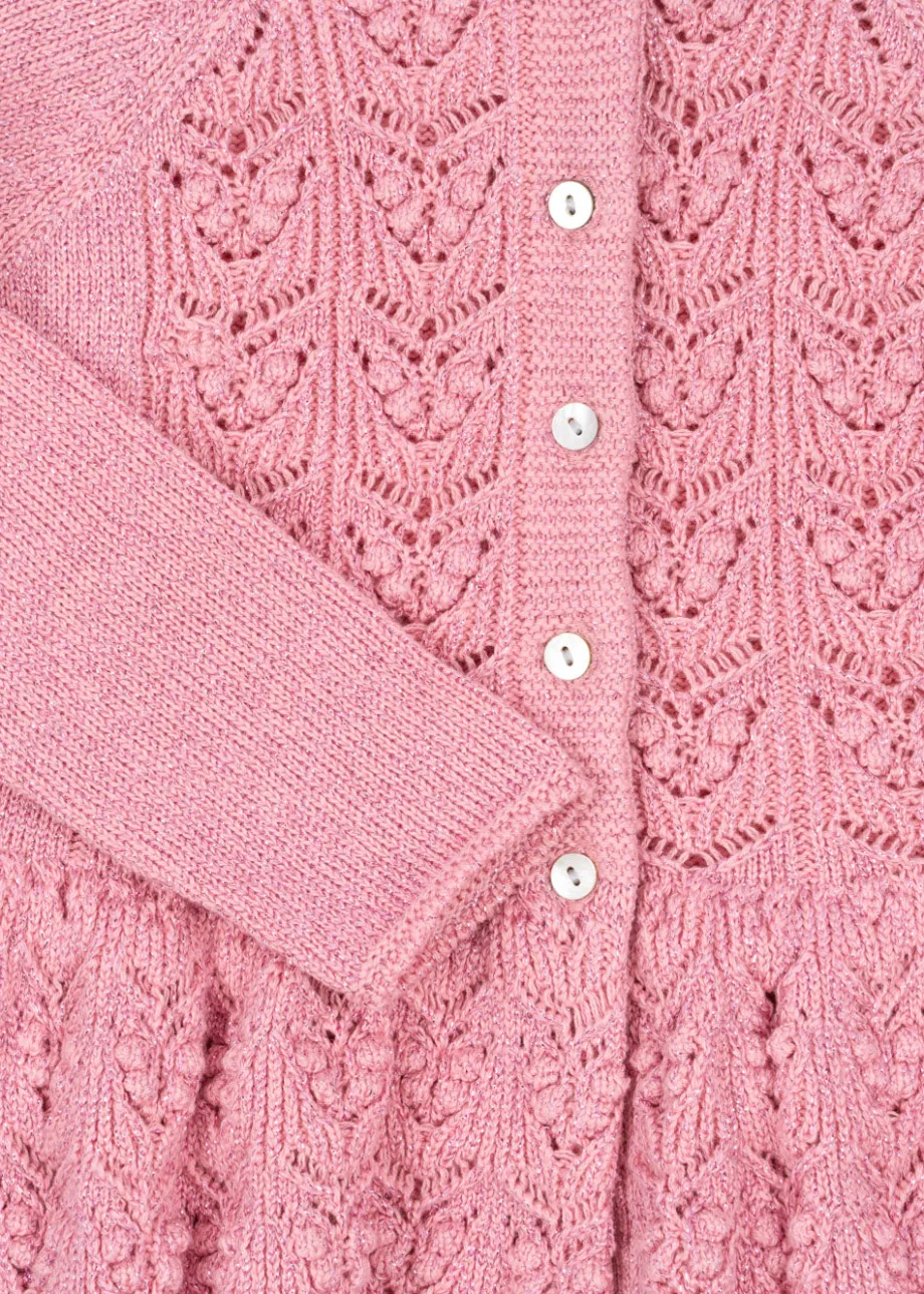 Outlet Konges Sløjd cabby cardigan - powder pink powderpink