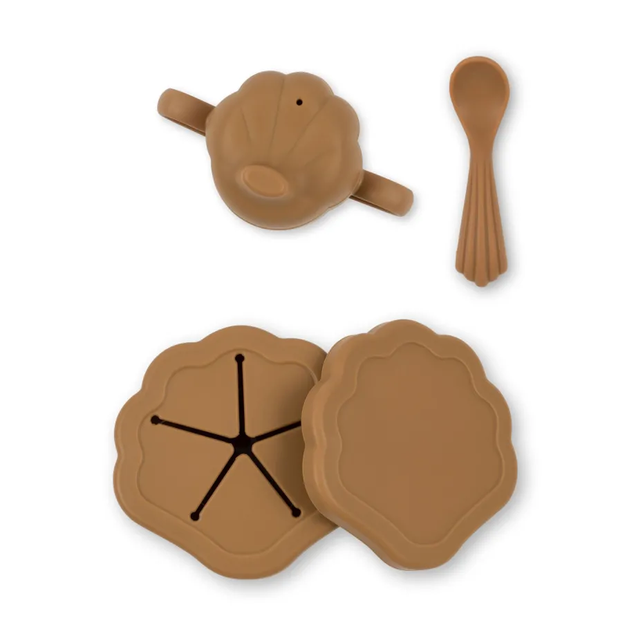 Sale Konges Sløjd clam spisesæt - TERRA COTTA terracotta
