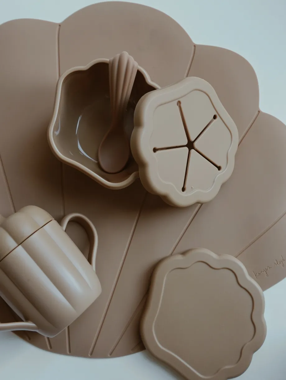 Sale Konges Sløjd clam spisesæt - TERRA COTTA terracotta