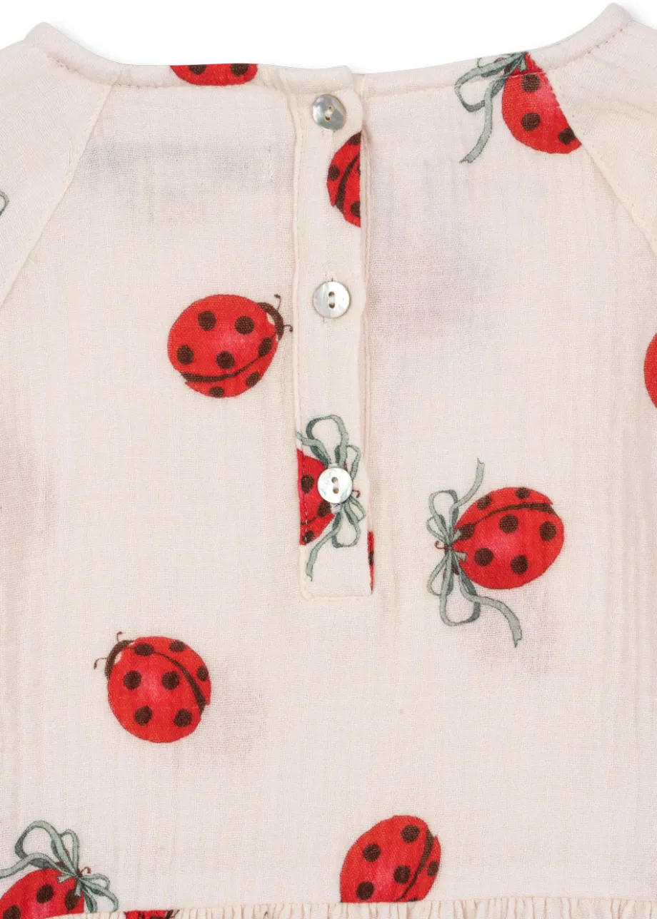 Outlet Konges Sløjd Coco ladybug bluse - ladybug bow ladybugbow