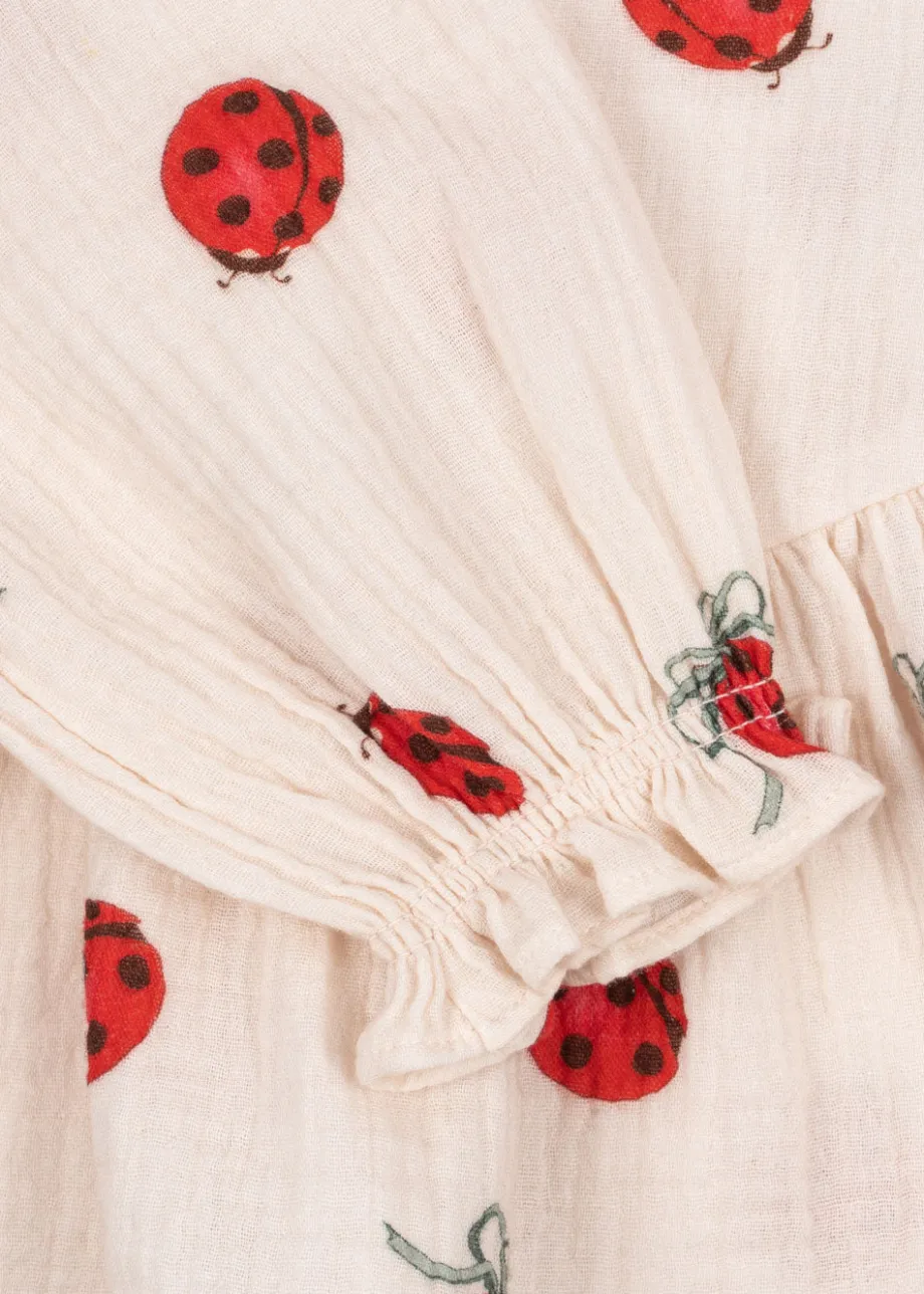 Outlet Konges Sløjd Coco ladybug bluse - ladybug bow ladybugbow