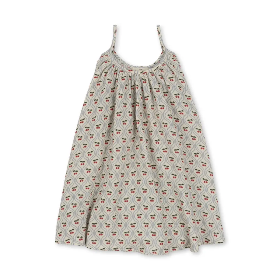 New Konges Sløjd coco stropkjole - CHERRY MOTIF cherrymotif