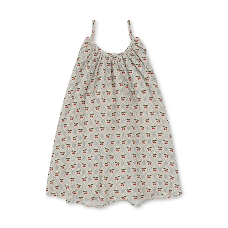 New Konges Sløjd coco stropkjole - CHERRY MOTIF cherrymotif