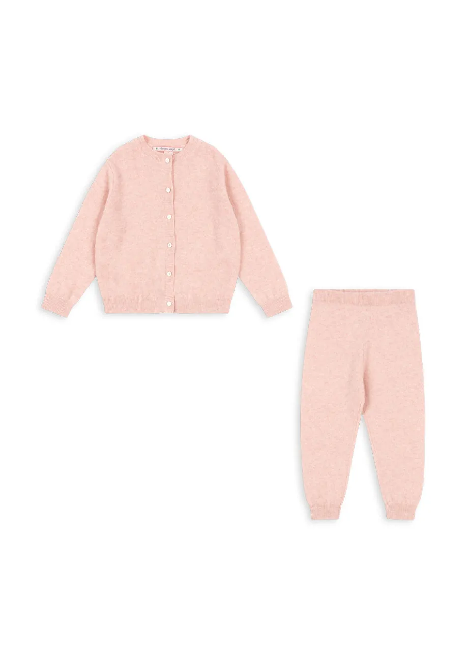 Best Konges Sløjd dio cashmere sæt - ROSE MELANGE rosemelange