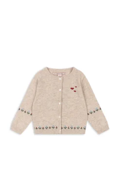 Store Konges Sløjd ELI CARDIGAN - OFF WHITE MELANGE offwhitemelange