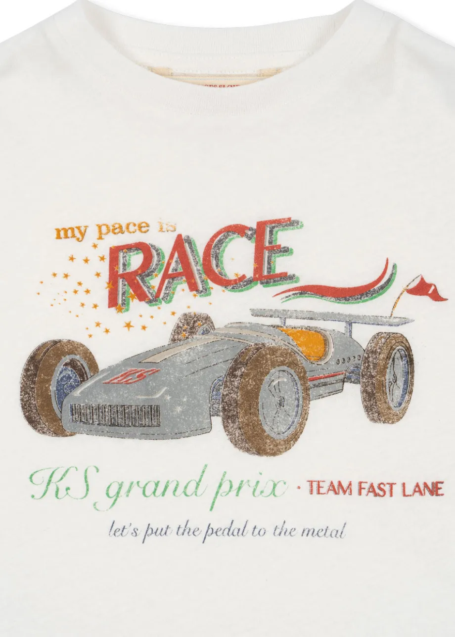 Outlet Konges Sløjd Era tee - RACE WHITE racewhite