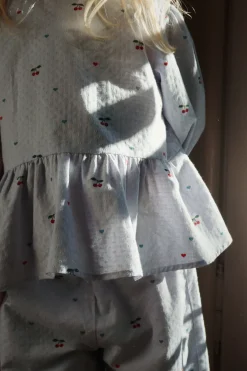 Sale Konges Sløjd evia bluse - CHERRY BLUE COEUR cherrybluecoeur