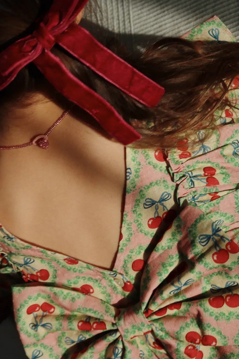 Clearance Konges Sløjd Evia kjole - cherry bow cherrybow