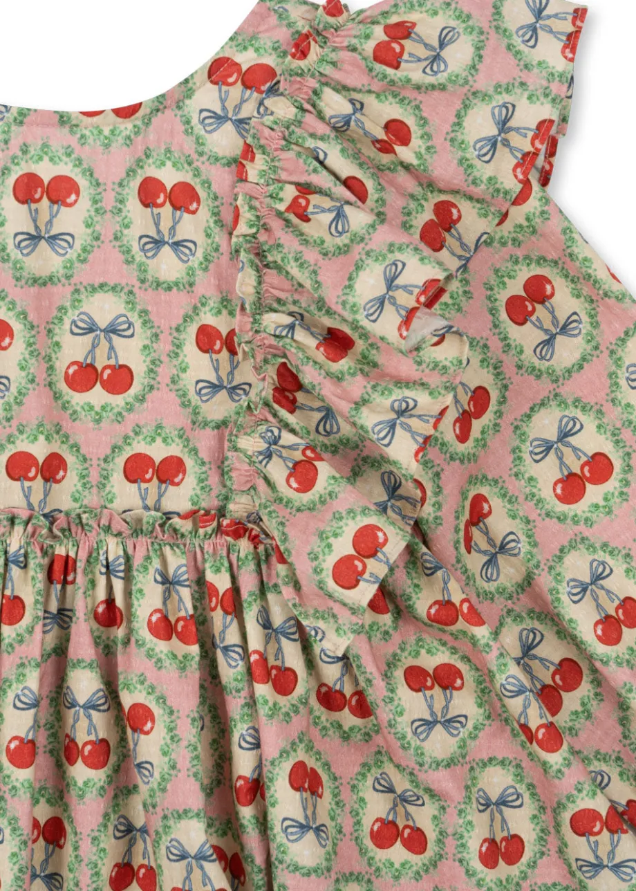 Clearance Konges Sløjd Evia kjole - cherry bow cherrybow