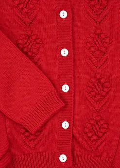 Discount Konges Sløjd FIOL CARDIGAN - BARBADOS CHERRY barbadoscherry