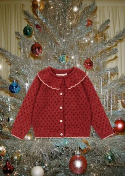New Konges Sløjd Holiday cardigan - red dahlia reddahlia