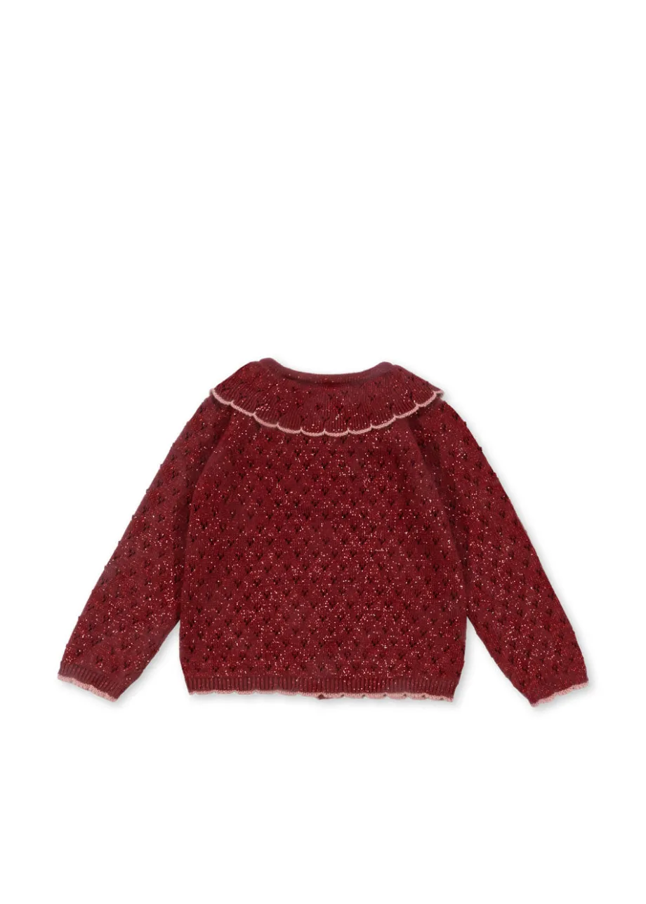 New Konges Sløjd Holiday cardigan - red dahlia reddahlia