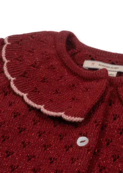 New Konges Sløjd Holiday cardigan - red dahlia reddahlia