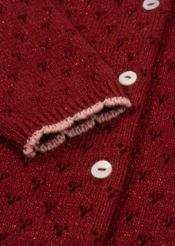 New Konges Sløjd Holiday cardigan - red dahlia reddahlia