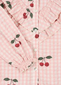 Hot Konges Sløjd kim bluse - CHERRY CHECK cherrycheck