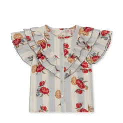 Outlet Konges Sløjd kim kortærmet skjorte - PEONY STRIPE peonystripe