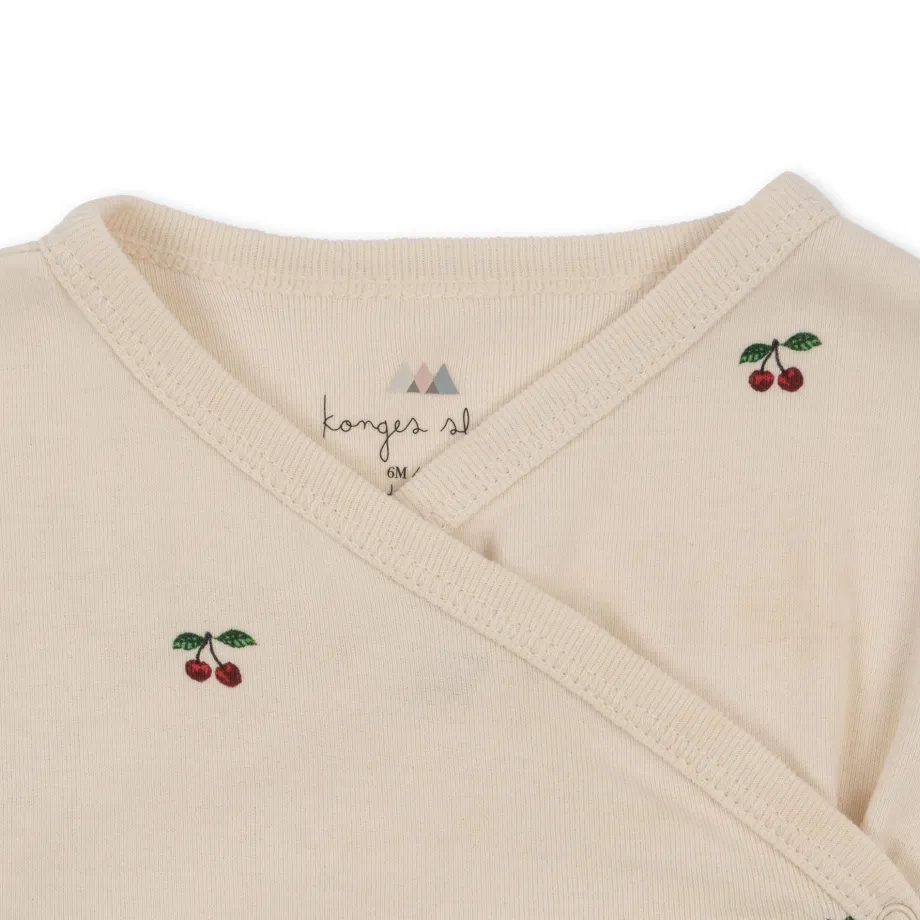 Hot Konges Sløjd langærmet body til nyfødt - cherry