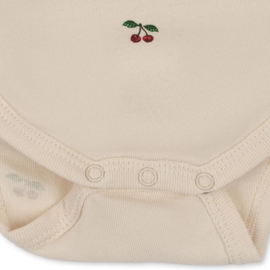 Hot Konges Sløjd langærmet body til nyfødt - cherry